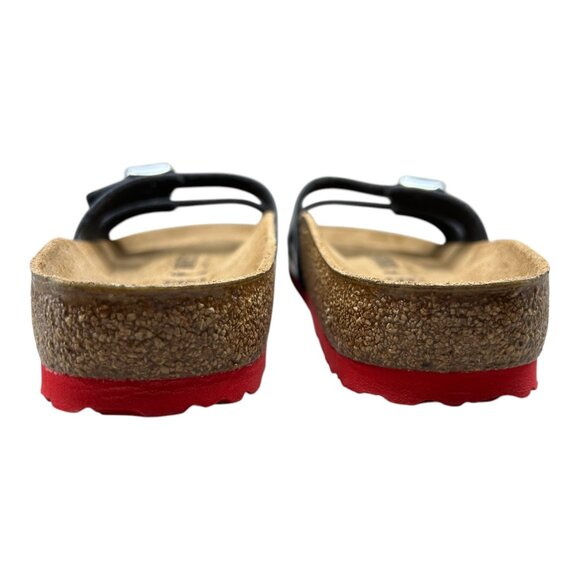 NIB Birkenstock Ibiza Patent Black, Red Sole Sandals, Womens 11 Mens 9, Narrow - Picture 4 of 9